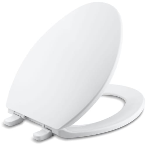 KOHLER Brevia Quick-Release Elongated Closed Front Toilet Seat in White
